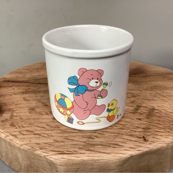 🟡 Vintage - Ceramic Crafted Baby Bear - Pink & Blue Container - Dated 1988 - Picture 3 of 10